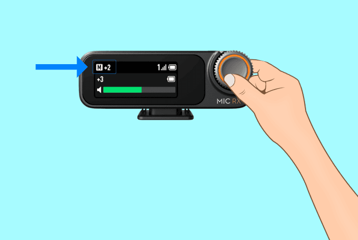adjust dji mic 2 transmitter settings