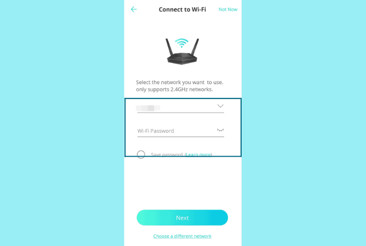 manually re-enter the wi-fi password