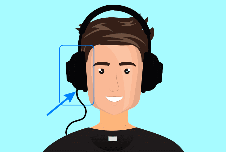 switch the headset to a wired connection