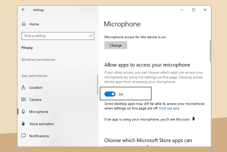 grant the “call” app microphone permission