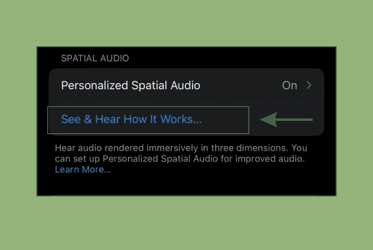 configure beats spatial audio settings: