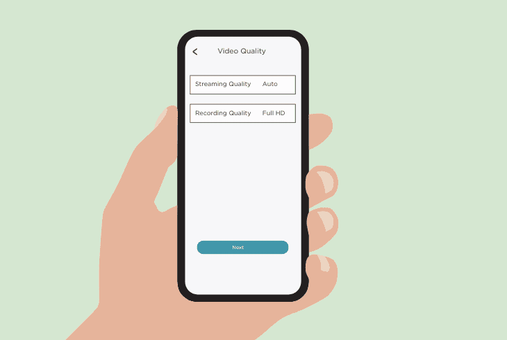 reconfigure the camera streaming settings