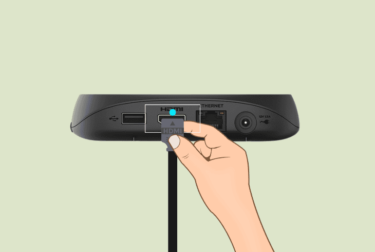 unplug & connect the hdmi cable
