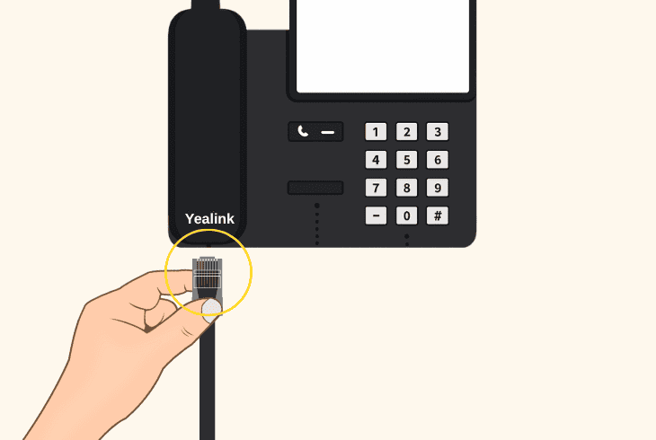 connect the handset: