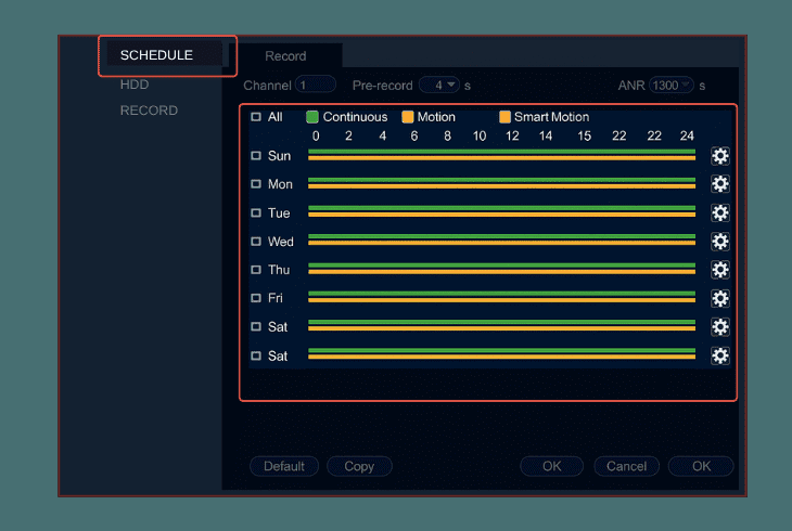 deactivate the lorex dvr recording schedule