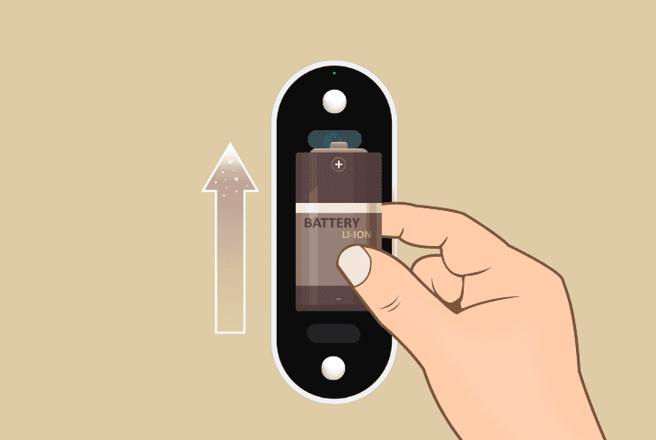 replace the nest doorbell internal battery