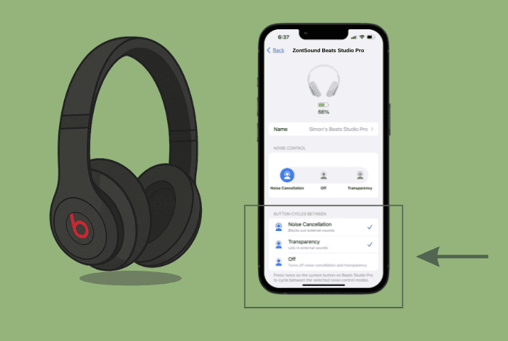 beats studio pro noise control modes: