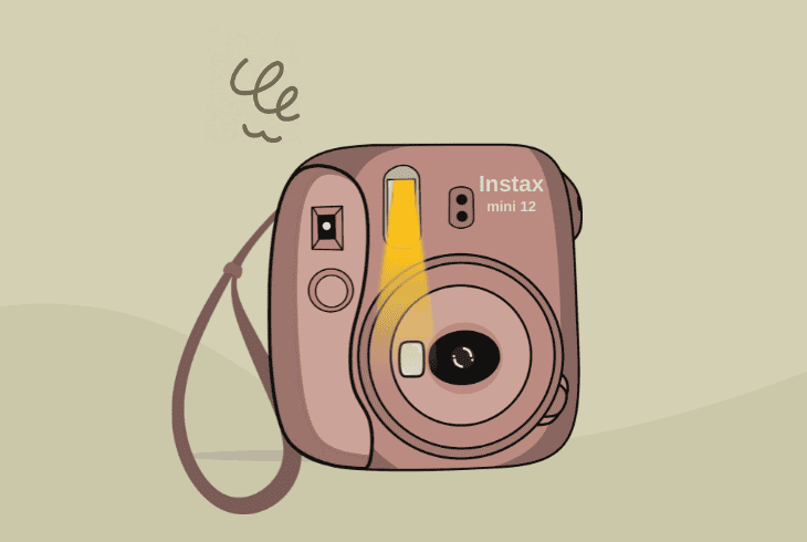 instax mini 12 blinking orange light