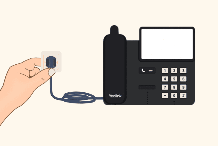 connect the yealink phone to power