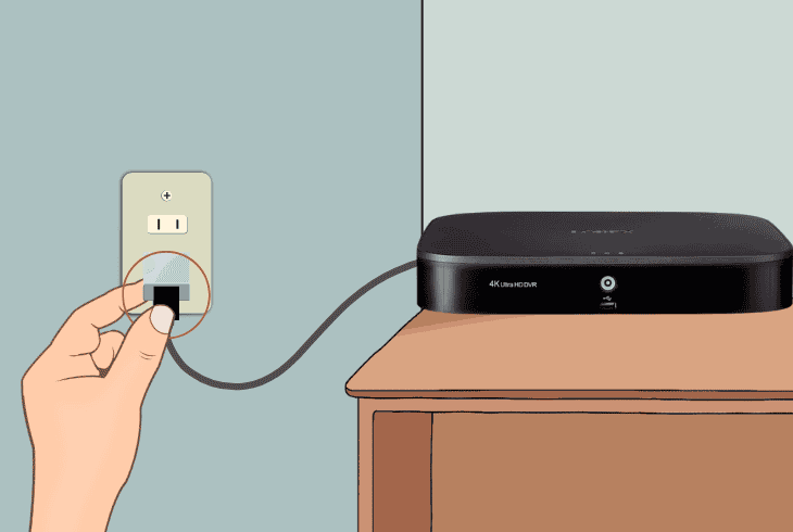 unplug the lorex dvr from the power