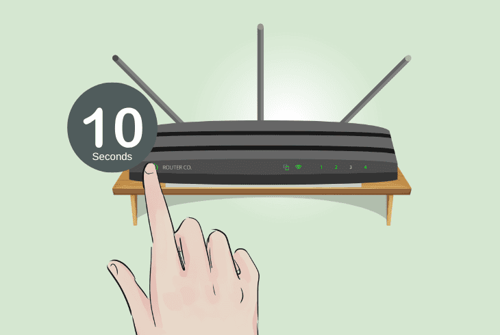 factory reset the router: