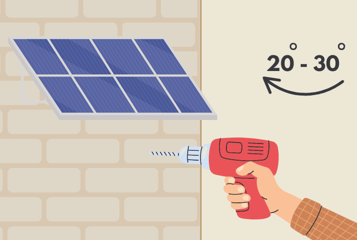 adjust the solar panel: