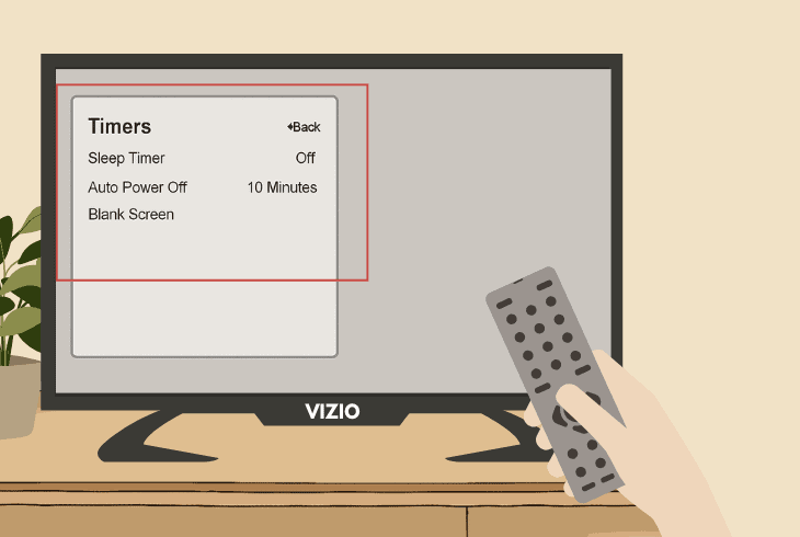 disable the vizio tv sleep timer