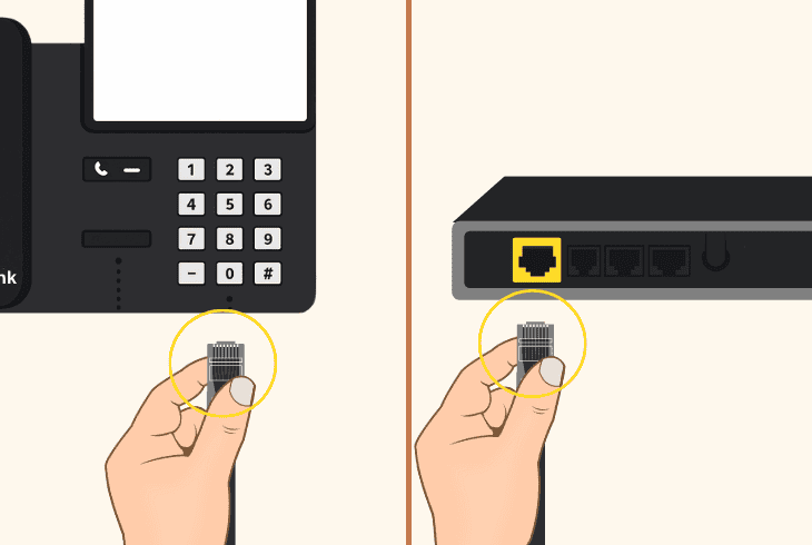 set up yealink ip phone over ethernet