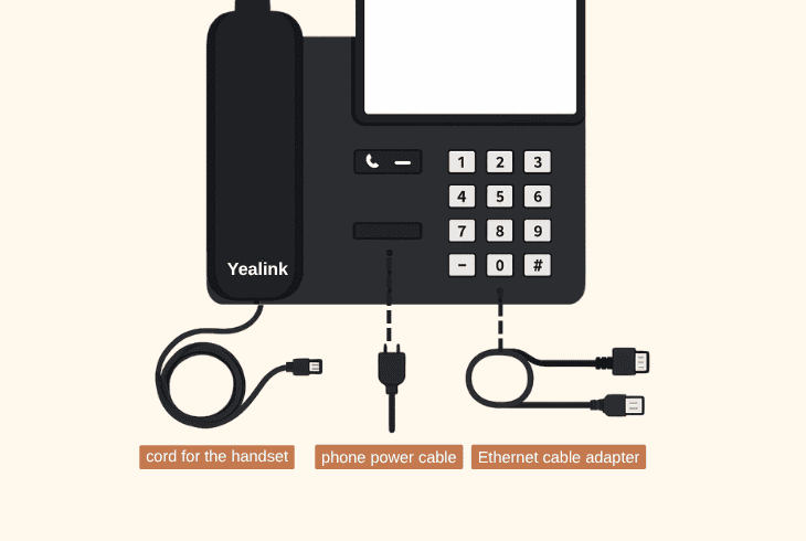 assemble the yealink phone