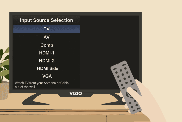 switch vizio tv to another input/app