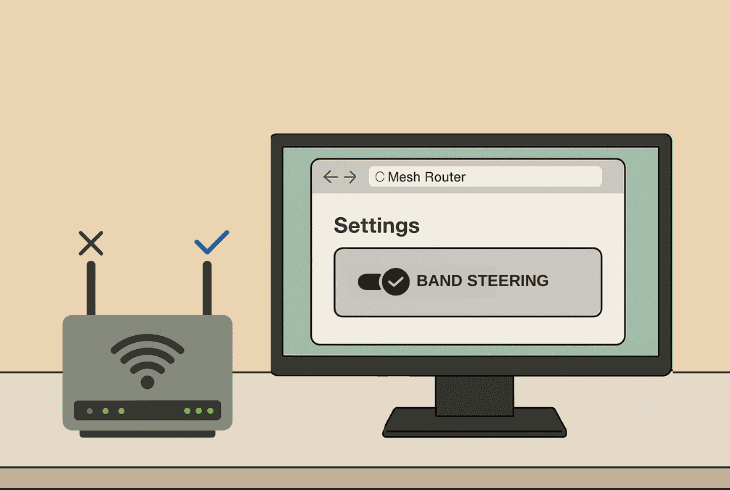 disable the wi-fi *band steering*