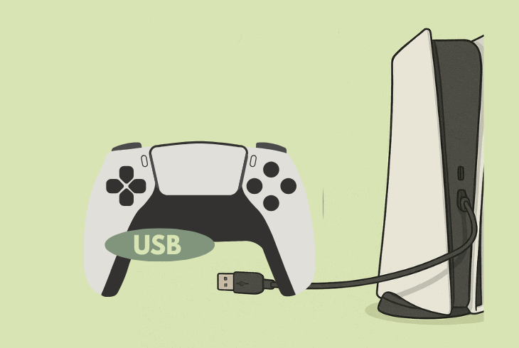 connect the controller via usb