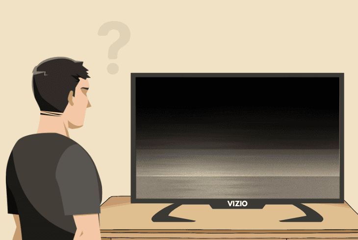 VIZIO tv dark on top