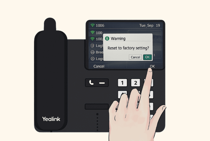 restore the phone to default settings