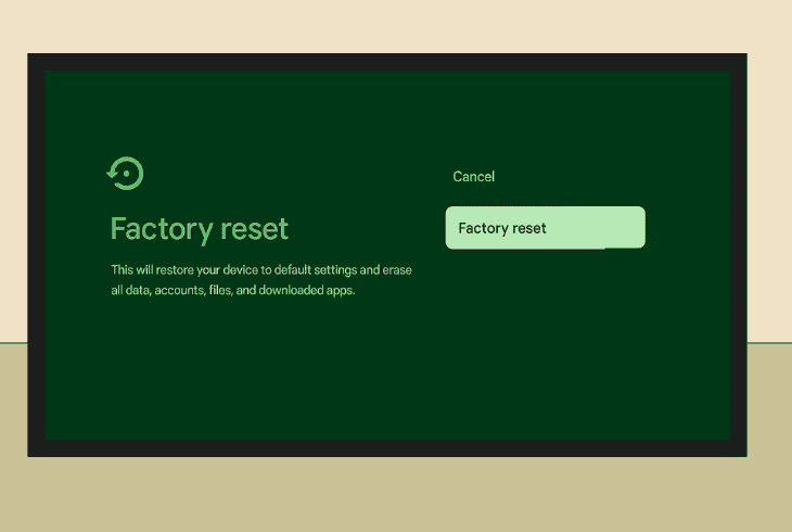 restore the google tv streamer to defaults