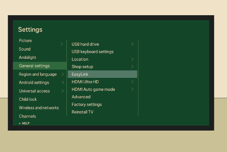 philips tv: hdmi cec