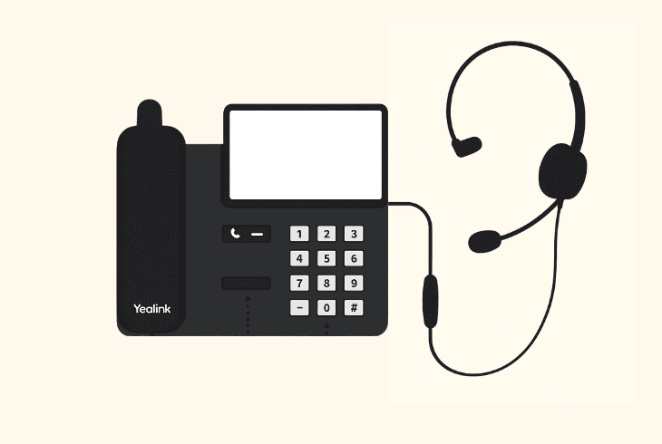 test yealink phone via a headset