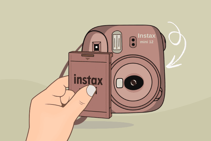 re-insert instax mini 12 film cartridge