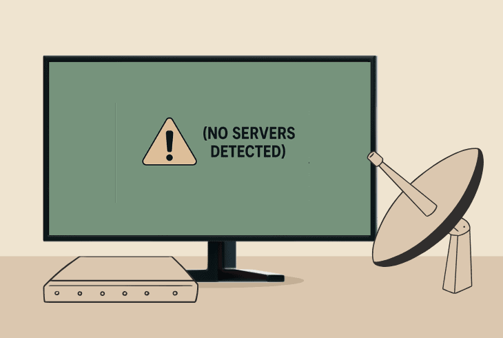 directv no servers detected