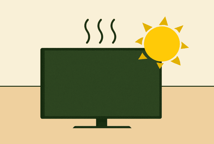 check and prevent tv overheating