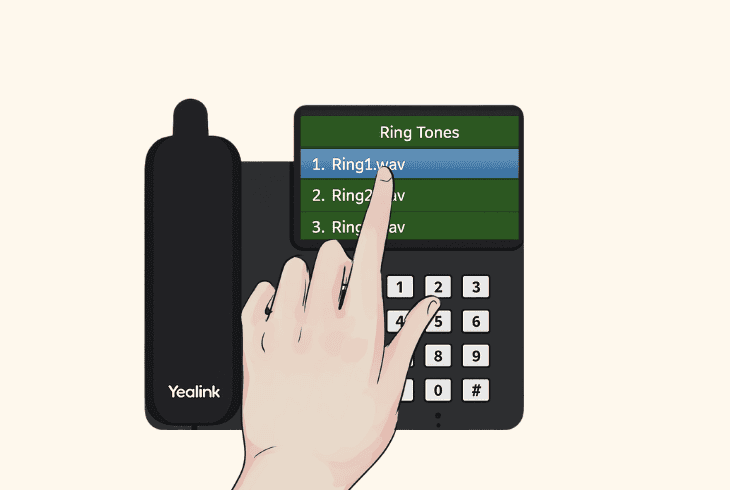 check yealink ringtone settings