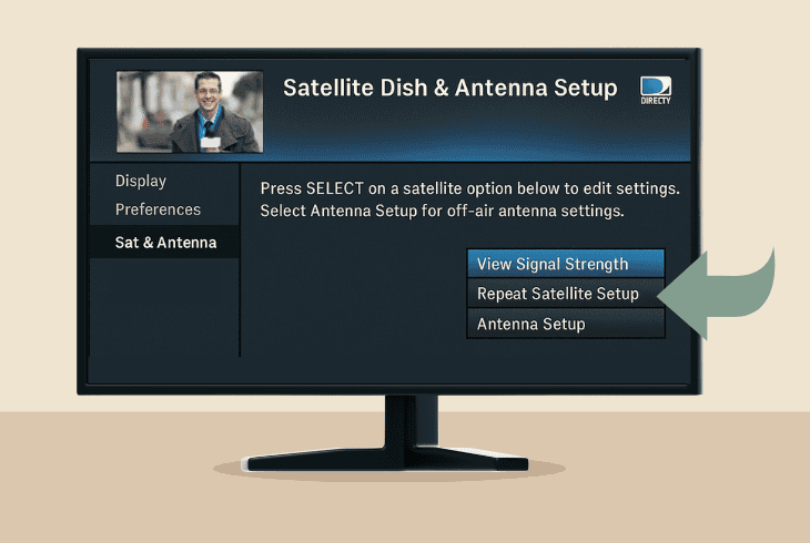 try repeating the satellite setup
