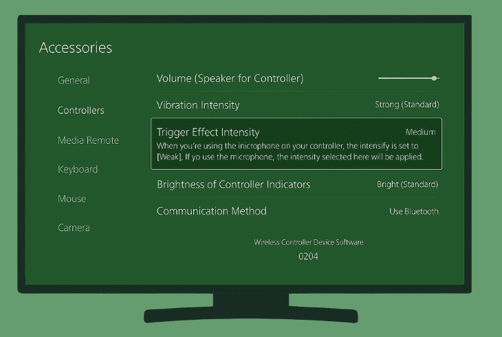 disable vibration & trigger effect