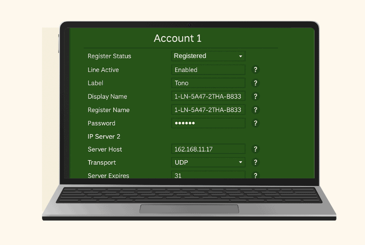 inspect the voip configuration