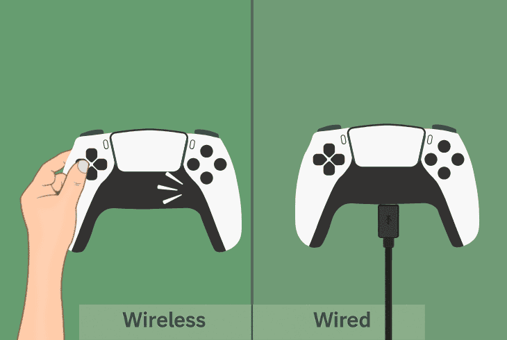 test controller wireless vs. wired