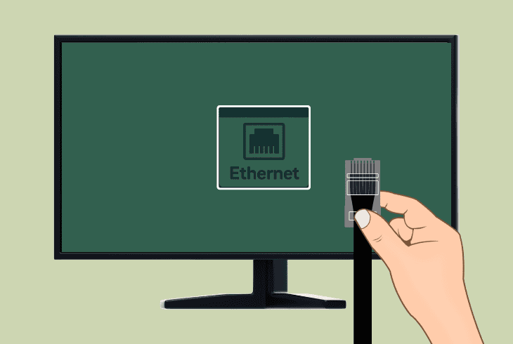 switch to an ethernet connection