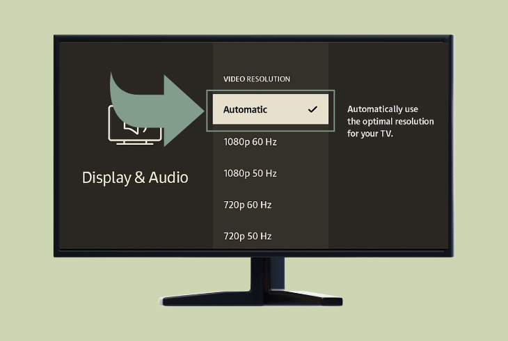 adjust the fire tv display settings