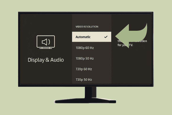 change the fire tv resolution