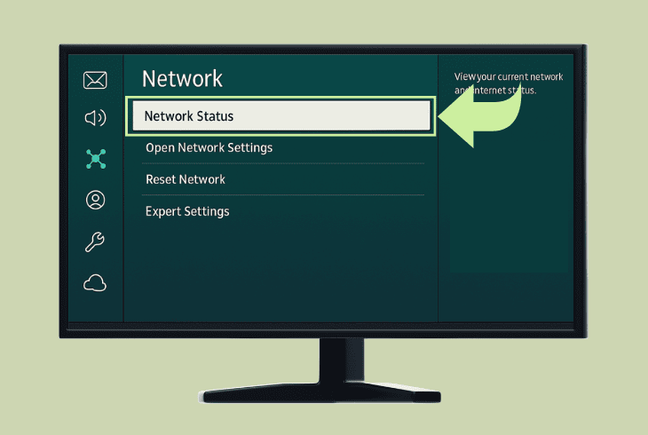 check the network connection status