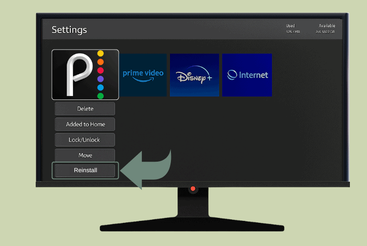 remove & reinstall the peacock app