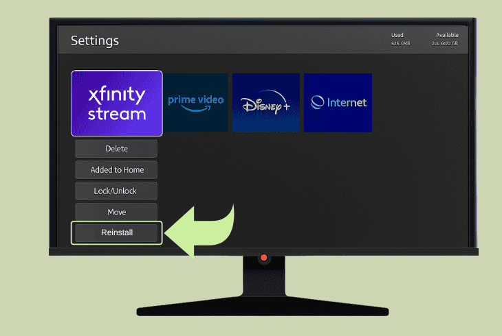uninstall & reinstall xfinity app