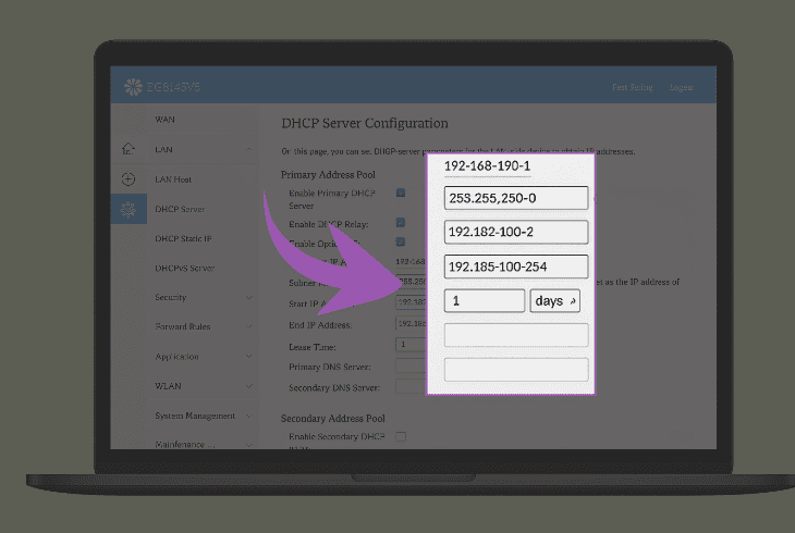 assign a static ip address for roku: