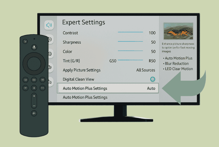 turn off “auto-motion plus” or “smooth motion”