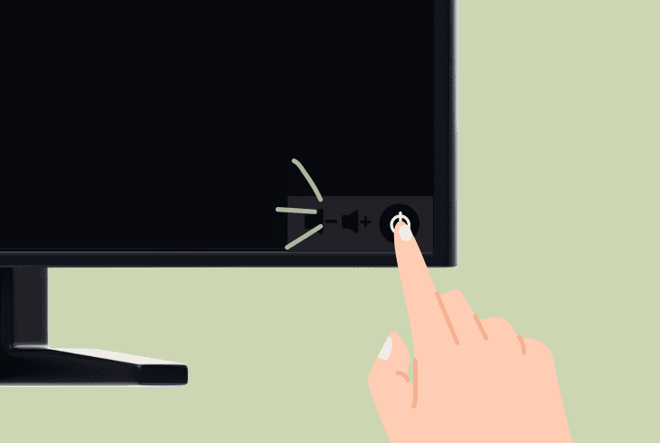 test the tv built-in buttons