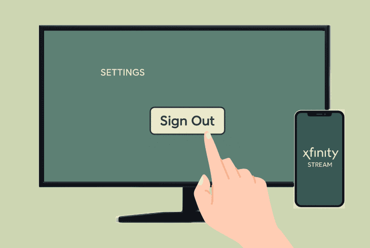 log out and in xfinity stream