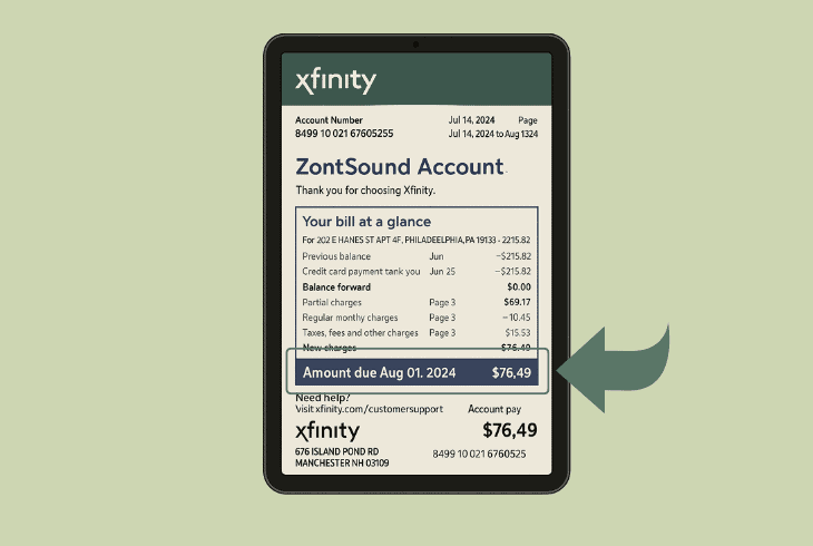 check the xfinity subscription